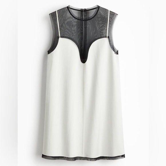 NWT H&M Edition Capsule Layered Crepe Satin Dress - Picture 5 of 7